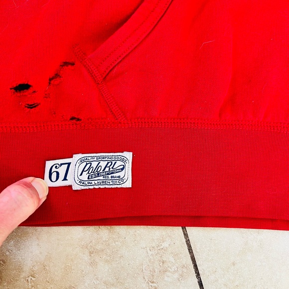 Polo Ralph Lauren 1967 Hoodie Fleece Red - Picture 3 of 9